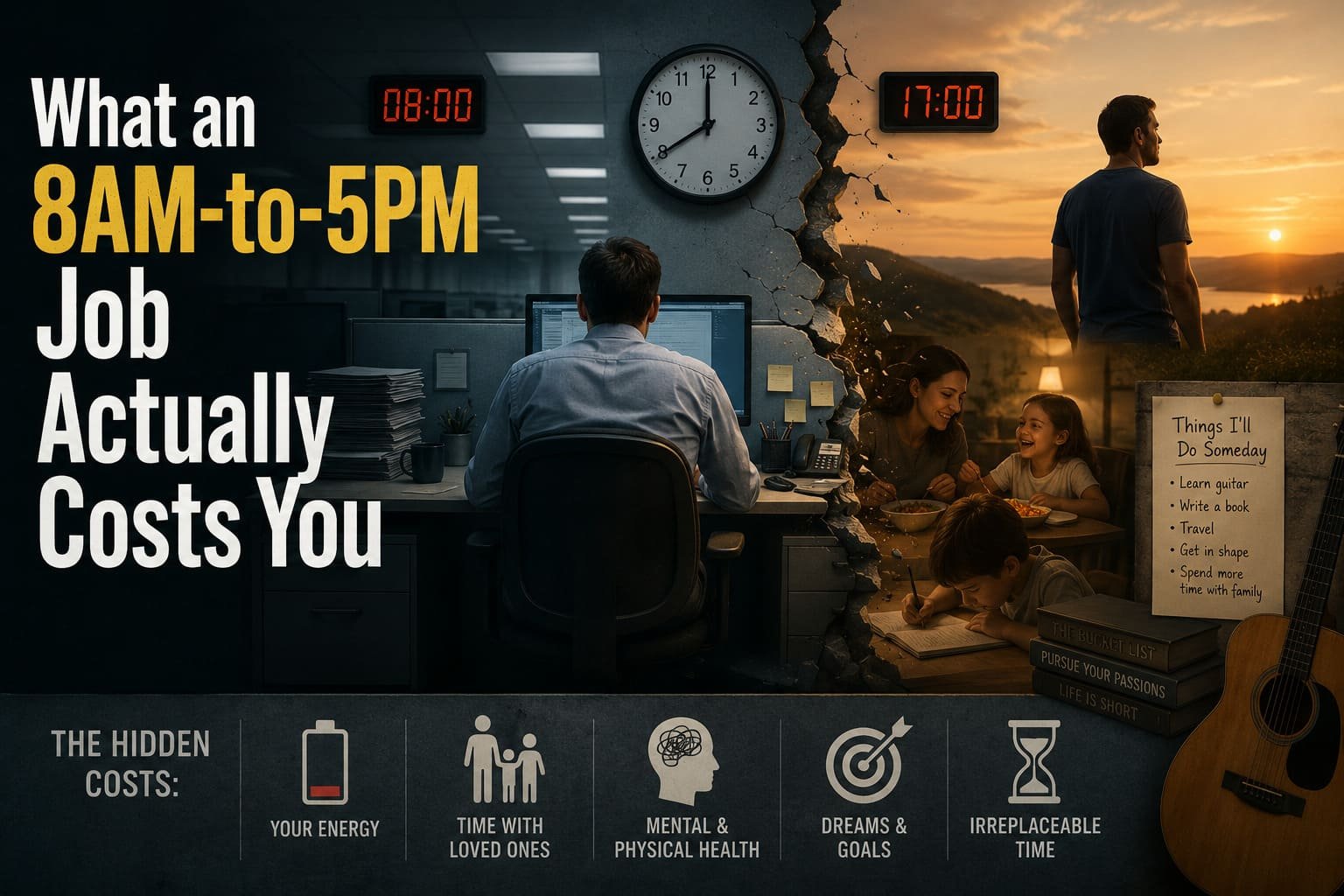 What an 8AM-to-5PM Job Actually Costs You