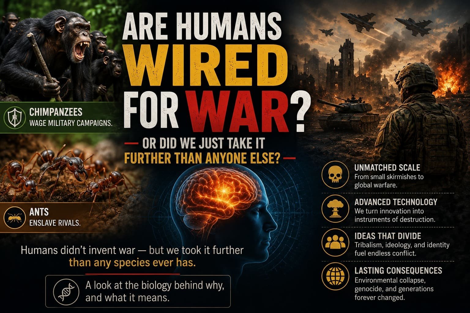 Are Humans Wired for War or Did We Just Take It Further Than Anyone Else?