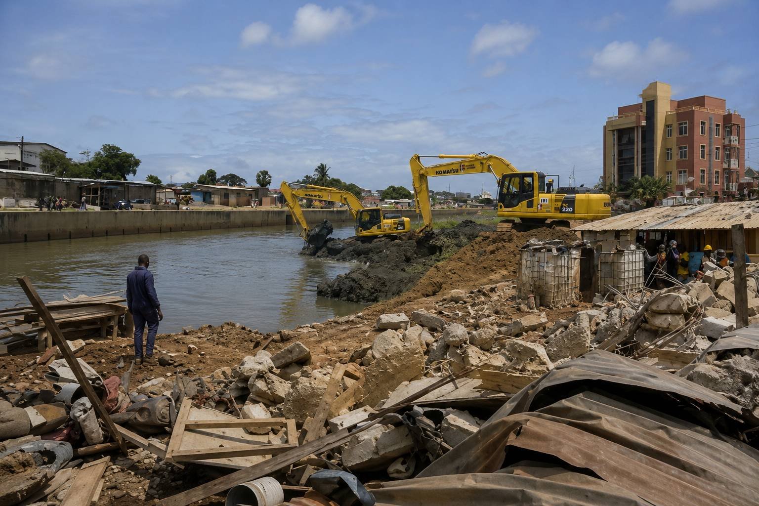 Flood Mitigation Taskforce begins Dredging, Demolition Exercise across Accra