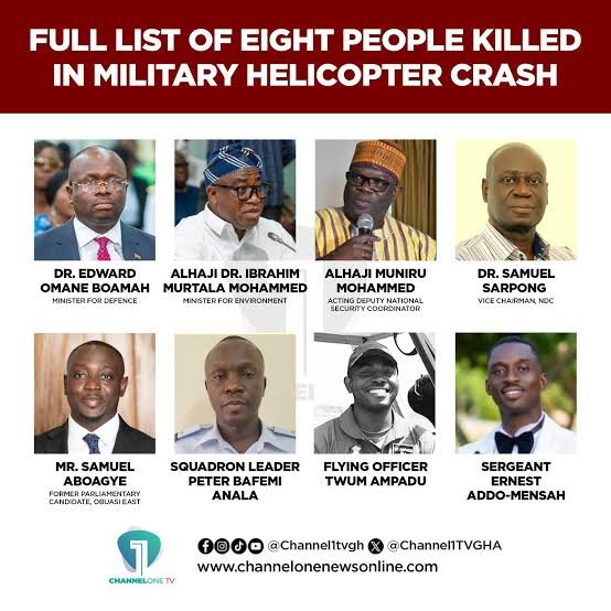 One Year On: Ghana Remembers Victims of the Tragic Military Helicopter Crash