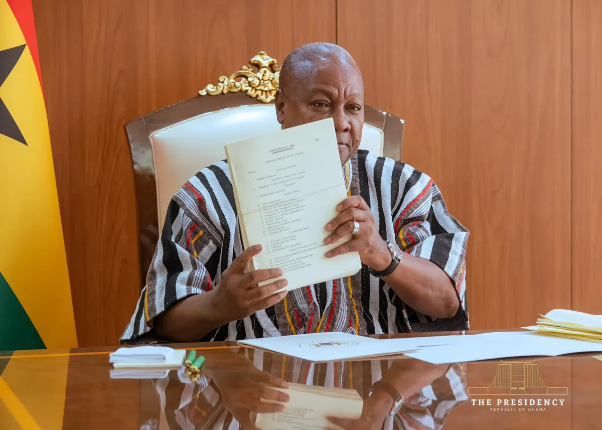 Prez Mahama Signs Community Service Act to Cut Prison Costs and Ease Congestion 