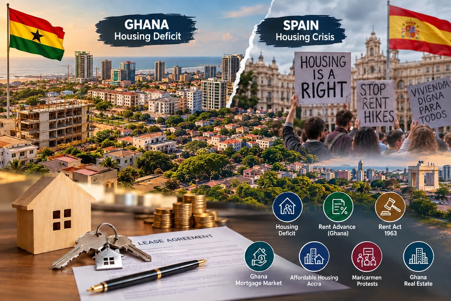 Spain’s housing anger is boiling over. Ghana’s crisis is different, and already underway.